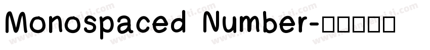 Monospaced Number字体转换